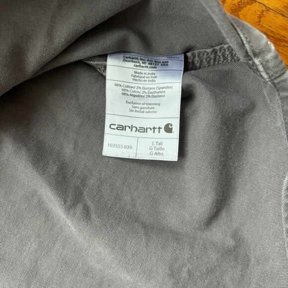 Carhartt Men's Gray Short Sleeve Shirt large tall - Picture 5 of 6